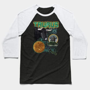 Taurus Zodiac Vintage Bootleg Unisex Baseball T-Shirt